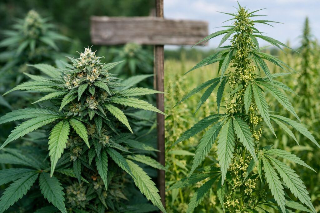 Roznie miedzy konopiami siewnymi